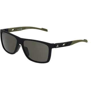 adidas SP0067 Unisex-Sonnenbrille Vollrand Quadratisch Kunststoff-Gestell, schwarz
