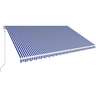 Maison Exclusive -  Automatisch Einziehbare Markise 500×300 cm Blau und Weiß