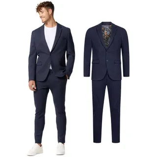 Jeff Anzug Herren JFEzra SET 2-Teiler Herrenanzug (Set, 2-tlg., Anzug Set) 2-teiliges Set blau 56