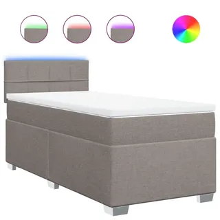 vidaXL Boxspringbett 80 x 200 cm Taupe