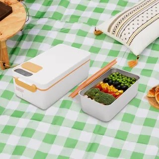 Lunchbox Elektrisch, Beheizbare Brotdose Mit Lsolierter, 40w Heatsbox Mit Led-display, 1l Einstellbare Heizzeit Thermo Lunchbox Für Lkw Familie Camping, 23  12,5  9,5cm (orange)