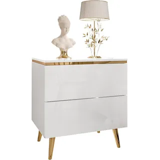 lookway Nachtschrank AURORA II 50 x 37 x 53 cm Weiß