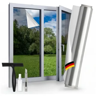 bundviel Einwegspiegel-fensterfolie 90 X 400 Cm, Sonnenschutz, Anti-uv Und Anti-hitze, Anti-sichtschutz