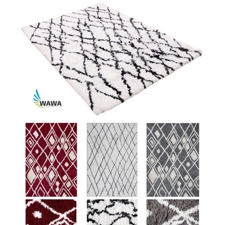 Orientteppich Handgemachter Teppich Orient Shaggy Handgetuftet, Wawa Teppich weiß 120 cm x 180 cm