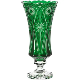ARNSTADT KRISTALL Vase Kristallglas Nizza (43 cm) smaragd grün