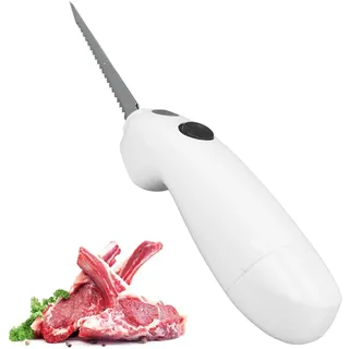 Ouitble Elektromesser, Tragbares Elektrisches Messer Brotmesser Küchenmesser Rostfreiem Stahl Fleischmesser für Schneiden von Brot Fleisch und Tiefkühlgut