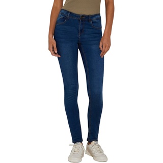 Noisy May Damen Jeans NMJEN NR S.S SHAPER JEANS VI021MB Slim Fit Blau Normaler Bund Reißverschluss W 26 L 32