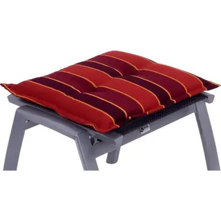 Auflage Hocker Naxos extra 20208-3 terracotta-rot gestreift 45x50x6 cm Sun Garden - Rot
