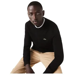 Lacoste Classic Fit Crew Organic Cotton Pullover - Black - 3XL