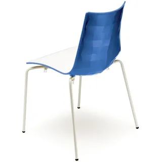 Stapelstuhl Zebra Bicolore - VB - white 213 - white/cornflower blue