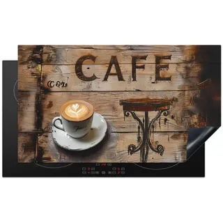 onlywow Herdabdeckplatte 90x52 cm Schwarz
