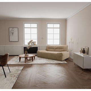 DOMO. Collection Boho Sofa, 3 Sitzer im Boho-Style, 3er Sofa, Couch, Bigsofa in beige