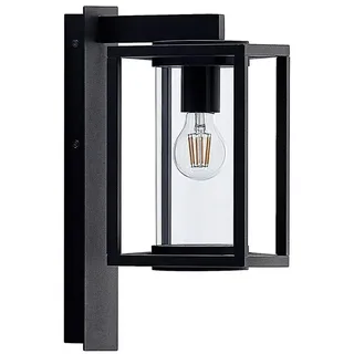 LUCANDE Außenwandleuchte Metall schwarz 1 x 15 W LED IP44