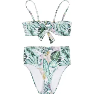 URBAN CLASSICS Triangel-Bikini Urban Classics Damen Ladies High Waist Pattern Bikini weiß XS