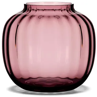 Holmegaard Primula Vase niedrig pflaumenfarben