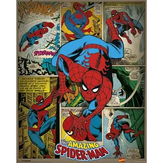 empireposter - Marvel - Spiderman Retro - Größe (cm), ca. 40x50 - Mini-Poster, NEU -