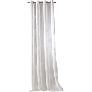 WECKBRODT Vorhang WECKBRODT "Agatha" Gr. 1, weiß, B:135cm H:245cm, Microfaser, Polyester, Gardinen, Barock-Stickerei und Lurexfäden, Gardine, Store