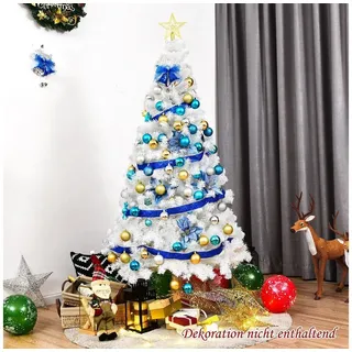 Costway Künstlicher Weihnachtsbaum Weiß 210 cm