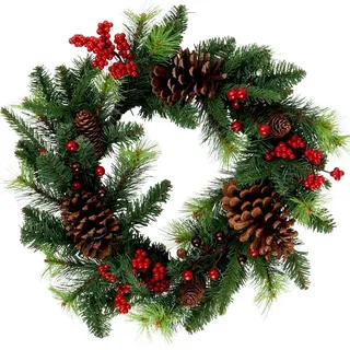 Weihnachtskranz Türkranz Dekokranz Weihnachten 45cm Weihnachtsdeko Tür