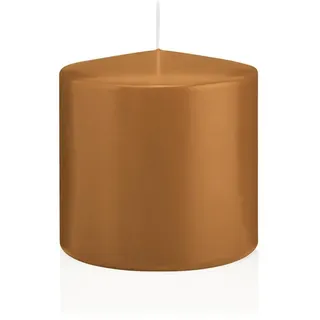 Wiedemann Kerzen Große Stumpenkerzen Cognac Ø 98 x 100 mm, 6 Stück, 75 Brenndauer