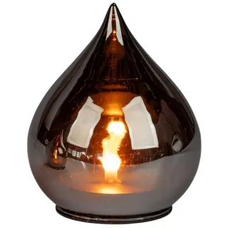 formano LED Dekolicht Flamme Weihnachtsdeko, LED, Mit Timerfunktion, Grau, Flammen, H: 15cm grau