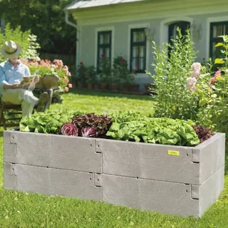 Juwel GardenSTAR Hochbeet Pflanzkasten Gartenbeet Pflanzbeet TIMBER 2-reihig