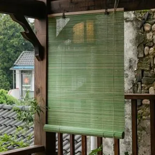 SANJIAOJIA Bambus Jalousie,Bambusrollo Bambus Rollo,Fenster Rollo,Raffrollo Vorhang Sichtschutz Sonnenschutz Für Innen- und Außen Terrasse,Anpassbar Farbe,Breite x Höhe (80cm x 110cm)