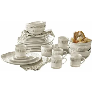 LOBERON Geschirr 30er Set Périers, creme