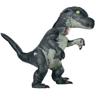 Rubie's Offizielles Jurassic World Fallen Kingdom, Velociraptor aufblasbares Dinosaurier-Kostüm, Erwachsene, Einheitsgröße