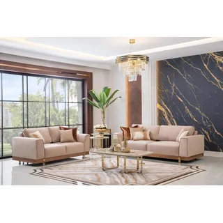 Luxus Wohnzimmer Set Garnitur 3+2 Sitz Couch Sets Sitzpolster Garnituren