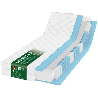 Taschenfederkernmatratze 7-Zonen, Ergo Flex Federkernmatratze H2/H3 - 17, 22 & 25 cm hoch, Dreamstar, ergonomisch, punktelastisch, atmungsaktiv - verschiedene Größen 120 cm x 200 cm