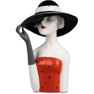 formano Deko-Büste Dame Handbemalt - Bunte Skulptur 20x27cm Frau Figur Skulptur