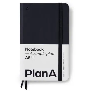 Notizbuch A6 Hardcover Punktiert Midnight Black