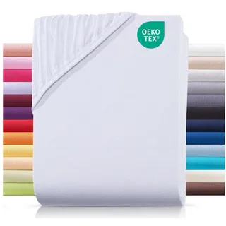 Carpe Sonno Spannbettlaken Jersey 90 x 200 - 200 x 200 cm weiß