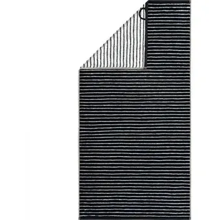 CAWÖ Black&White Ringel Handtuch 50 x 100 cm schwarz/weiß