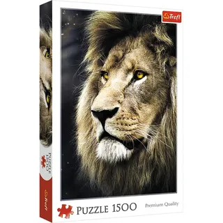 Trefl 26139 Porträt 1500 Teile, Premium Quality, für Erwachsene und Kinder ab 12 Jahren Puzzle Das Portrait des Löwen, Farbig