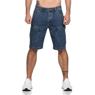EloModa 3/4-Jeans Herren 3/4 kurze-Hose Jeans Short Bermuda Capri; 32 34 36 38 40 42 (1-tlg) blau 38