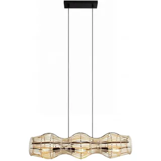 Licht-Erlebnisse Arstal 3-flg. 80 cm Länglich Schwarz/Natur