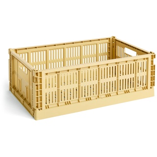 HAY - Colour Crate Korb L, 53 x 34,5 cm, golden yellow, recycled