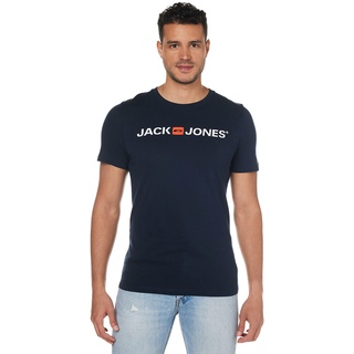 JACK & JONES Herren T-Shirt JJECorp Logo Tee 12137126 Navy Blazer, XL