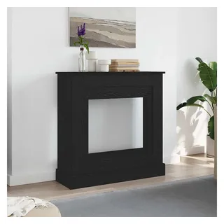 vidaXL Kaminumrandung 90 x 30 x 90 cm Schwarz/Eichen-Optik