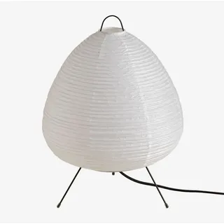 Reispapier-tischlampe ( ↑ 44 Cm) Gogian Weiss - Sklum