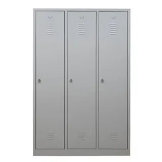 PROREGAL® Spind Garderobenspind Camel, HxBxT 180x119x50cm, Vorhängeschloss, Grau grau