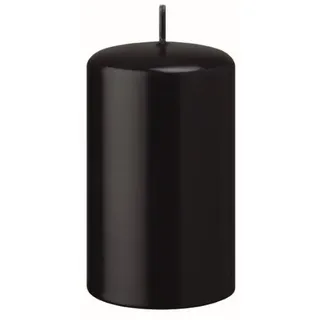 Stumpenkerzen Schwarz 6 x 4 cm, 24 Stück