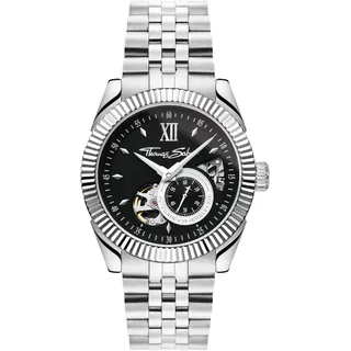 Thomas Sabo WA0411-201-203 Herrenuhr Automatikuhr mit schwarzem Zifferblatt 41mm 5ATM