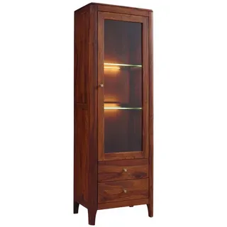 MASSIVMOEBEL24.DE Vitrine Brooklyn 60 x 40 x 178 cm Braun
