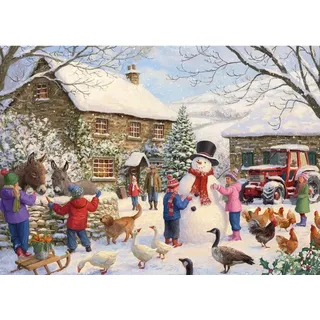 Otter House Puzzle Weihnachten auf dem Bauernhof, Puzzleteile
