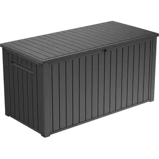 Keter Southwood Gartenbox 643L – Wetterfeste Auflagenbox, abschließbar, grau - Grau