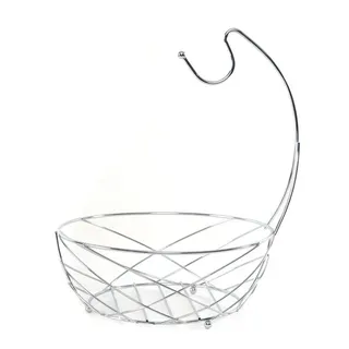 DESIGN DELIGHTS Obstschale Silber Ø 25 cm 2-tlg.