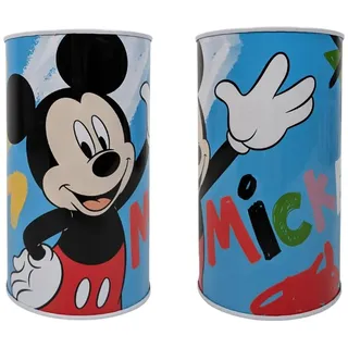 My sweety pop Spardose aus Metall Mickey Mouse blau - Schule - Münzaufbewahrung - 17,5 cm - Geschenkidee